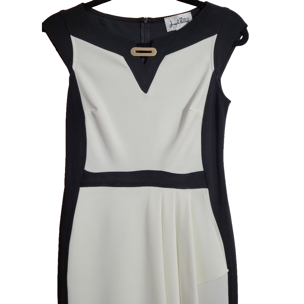 Joseph Ribkoff Dress size 4 black and white formal fitted midi pencil skirt - Picture 3 of 16